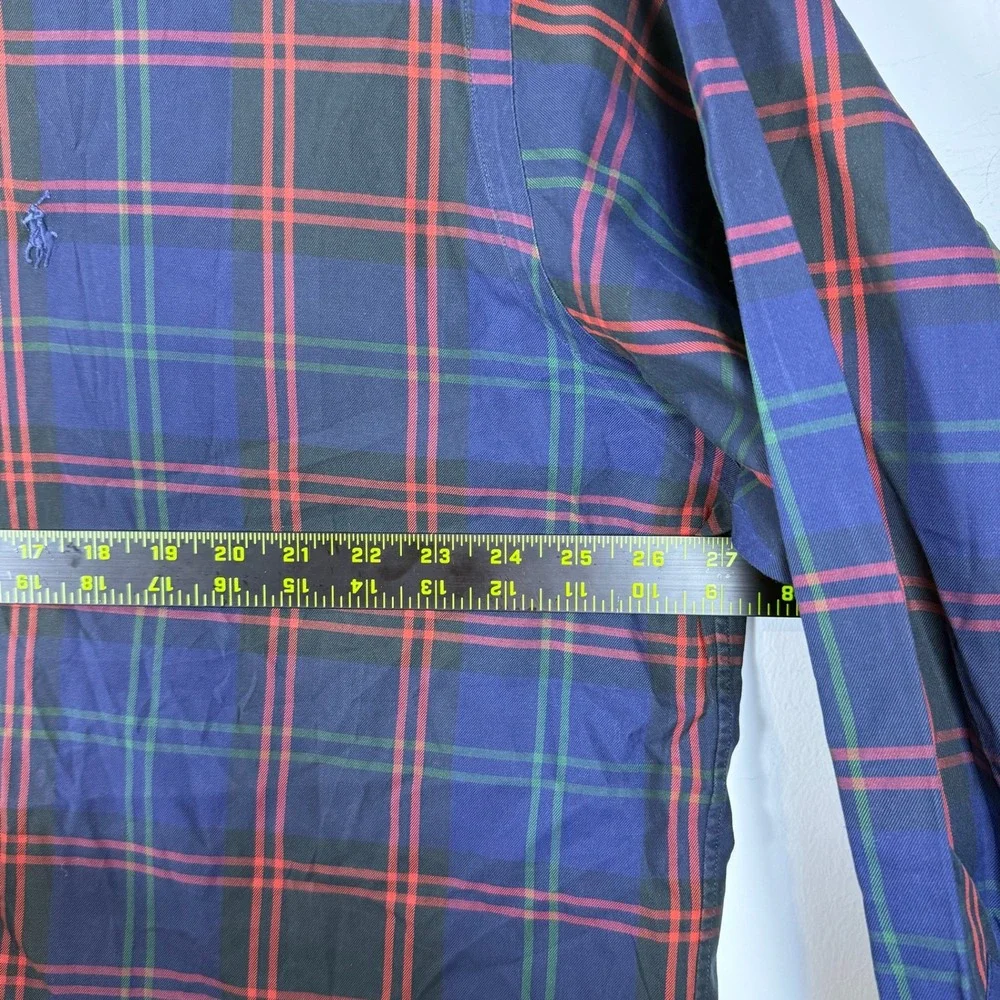 Vintage Ralph‎ Lauren Button Down Mens XL Navy Blue Red Color Blake Fit Pony